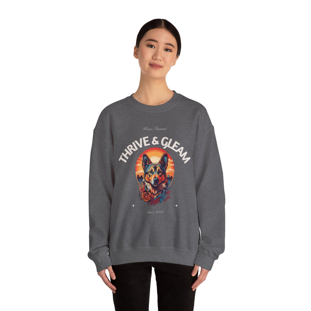 Urban Vista German Shepherd Dog Sweatshirt - Guardian of the City