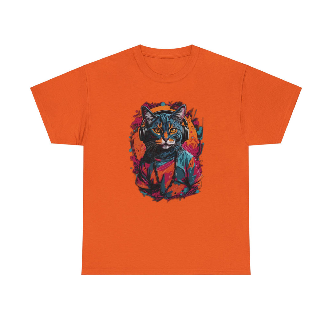 Rhythm and Purr Cat T-Shirt - Tune In Style