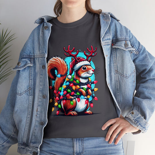 Christmas Squirrel Unisex T Shirt - Wave Fusions