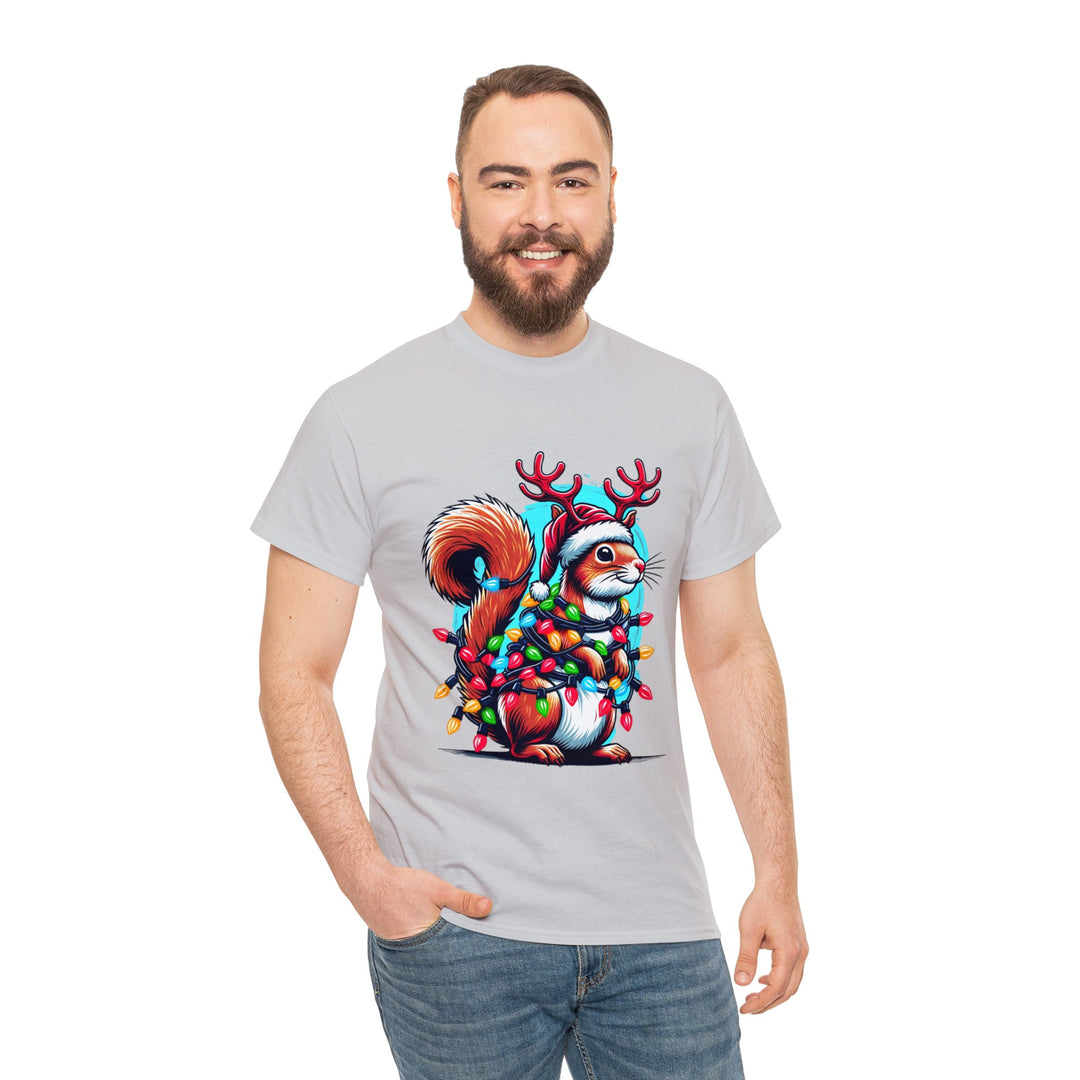 Christmas Squirrel Unisex T Shirt - Wave Fusions