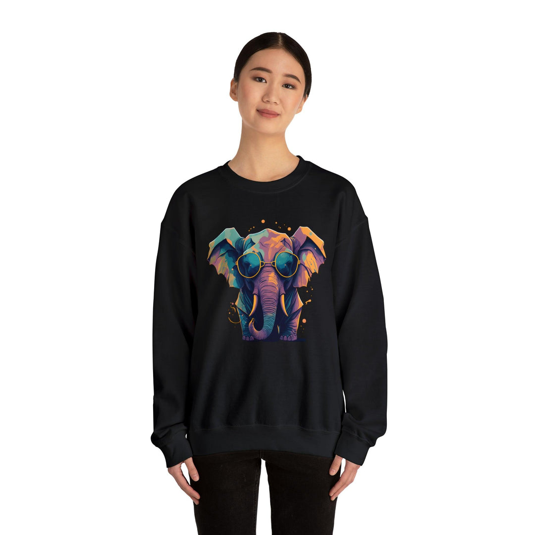 Cool Elephant Crewneck Sweatshirt - Wave Fusions