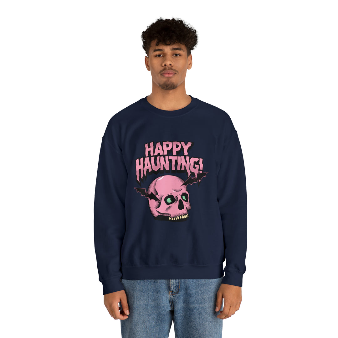 Happy Haunting Unisex Heavy Blend™ Crewneck Sweatshirt - Wave Fusions