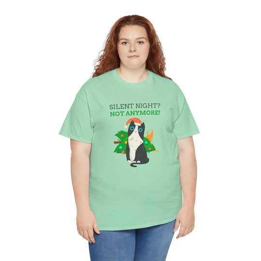 Silent Night Chaos Cat Christmas Tee