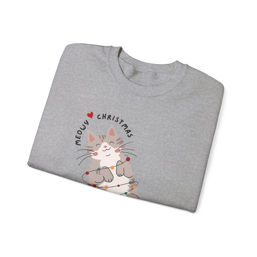 Meowy Christmas Unisex Sweatshirt - Wave Fusions