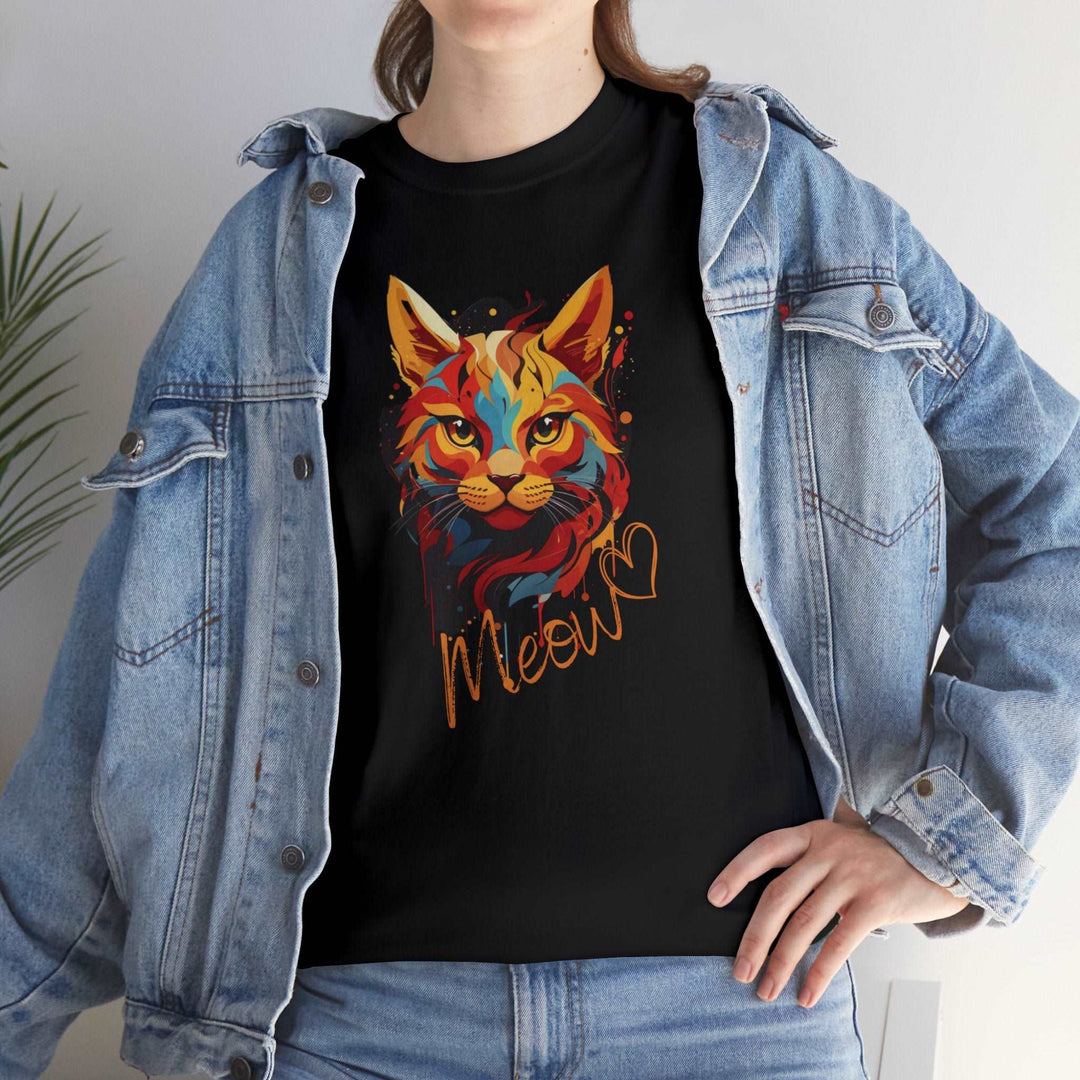 Abstract Meow Cat T-shirt - Palette of Purr