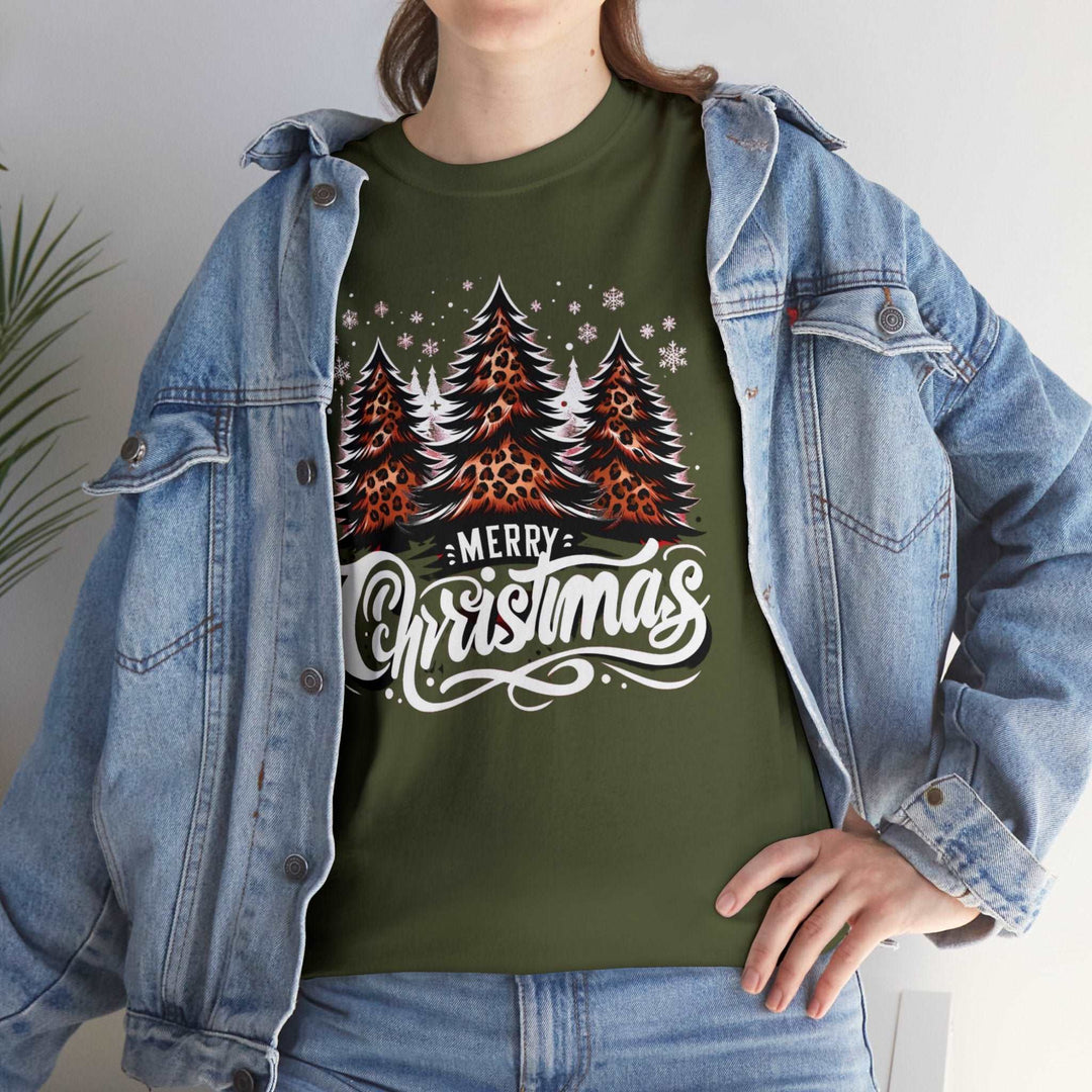 Cheetah Christmas Tree Unisex T Shirt