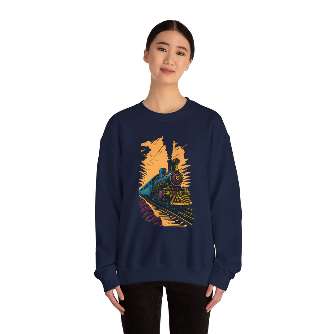 Vintage Train Railroad Journey Sweatshirt - Journey Through Time