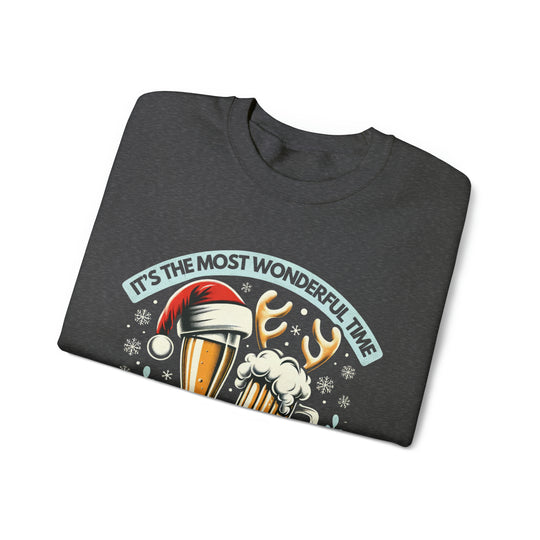 Wonderful Time For A Beer Unisex Sweatshirt - Wave Fusions