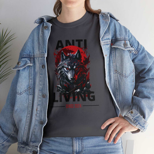 Anti-Living Wolf T-shirt - Dark Rebel Attire