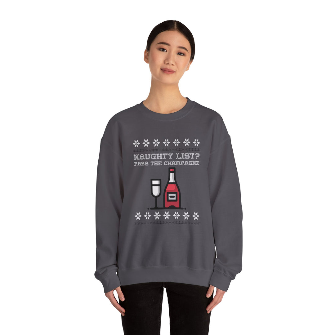 Naughty Champagne Holiday Sweatshirt