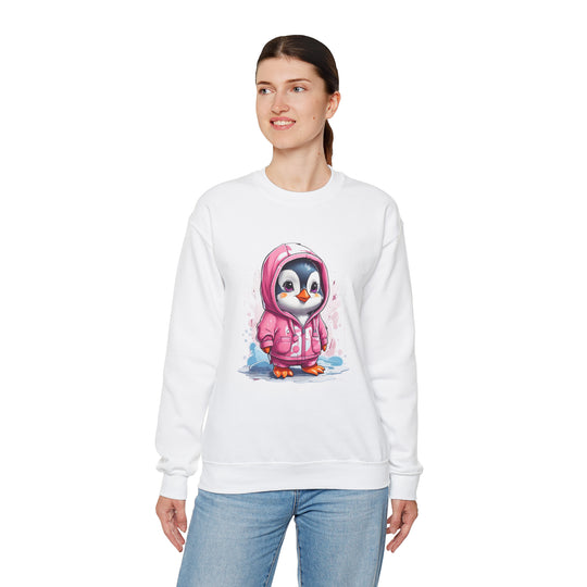 Penguin Unisex Heavy Blend™ Crewneck Sweatshirt - Wave Fusions