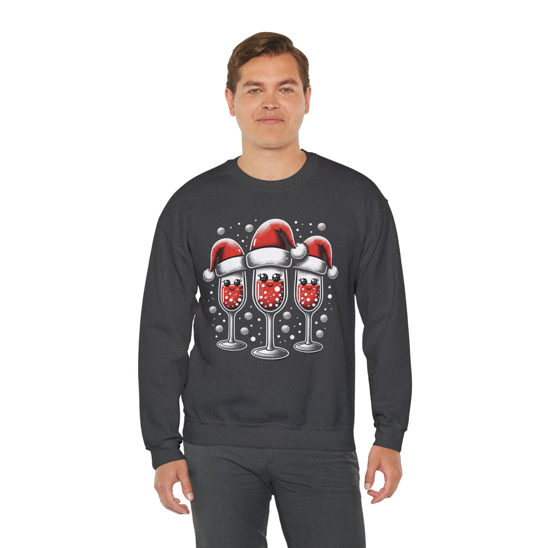 Santa's Toasty Cheers Unisex Sweatshirt - Wave Fusions