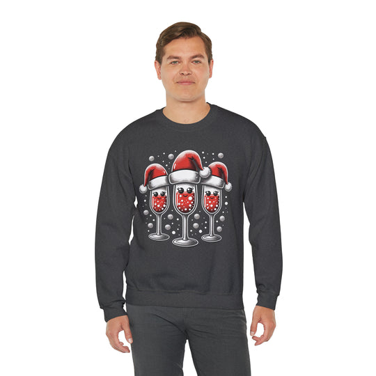 Santa's Toasty Cheers Unisex Sweatshirt - Wave Fusions