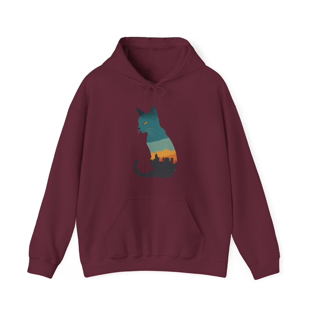 Cityscape Cat Hoodie - Metropolitan Purr Line