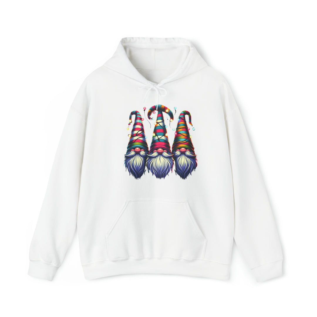 Festive Gnomes in Twinkling Hats Unisex Hoodie - Wave Fusions