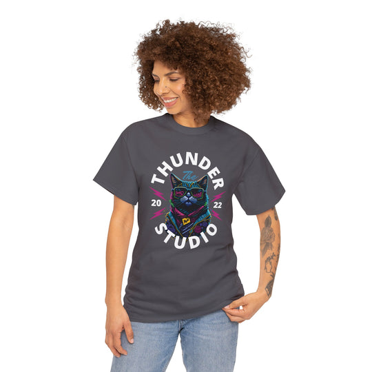 Thunder Studio Cat T-Shirt - DJ Cat Vibe