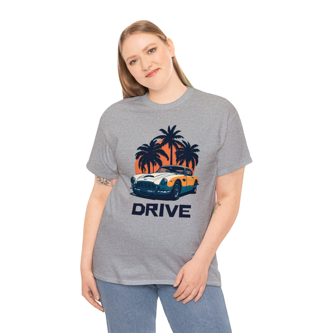 Drive in Paradise Classic Car Tropical T-shirt - Classic Sports Car Series