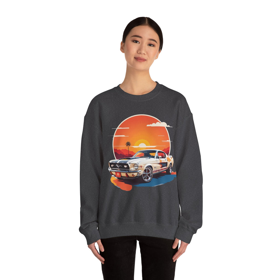 Sunset Muscle Car Sweatshirt - Muscle Car Edition