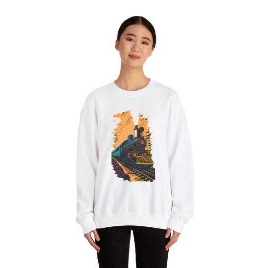 Vintage Train Railroad Journey Sweatshirt - Journey Through Time