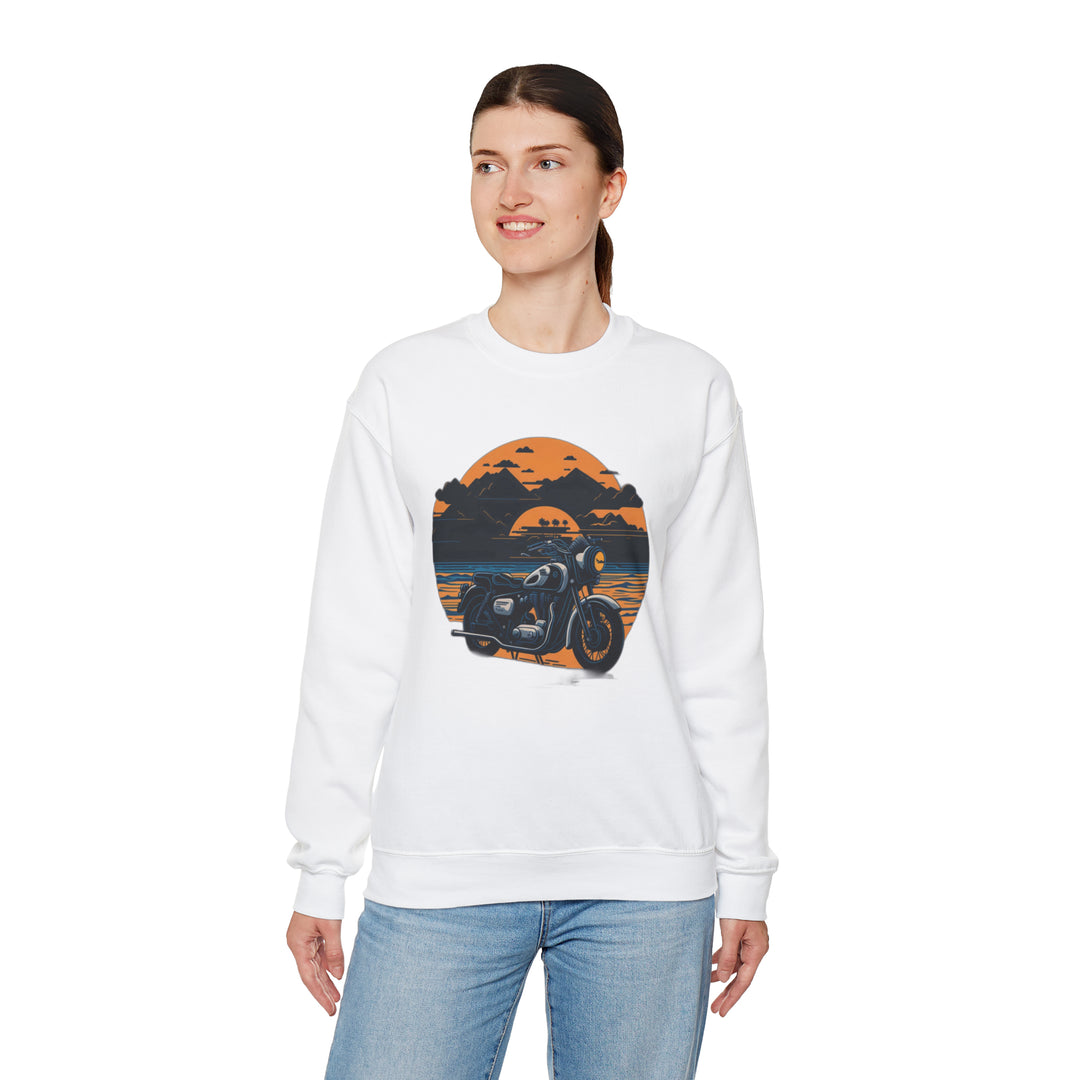 Vintage Bike Unisex Heavy Blend™ Crewneck Sweatshirt - Wave Fusions