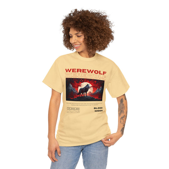 Blood Moon Werewolf T-Shirt - Moonlit Mountain Lore