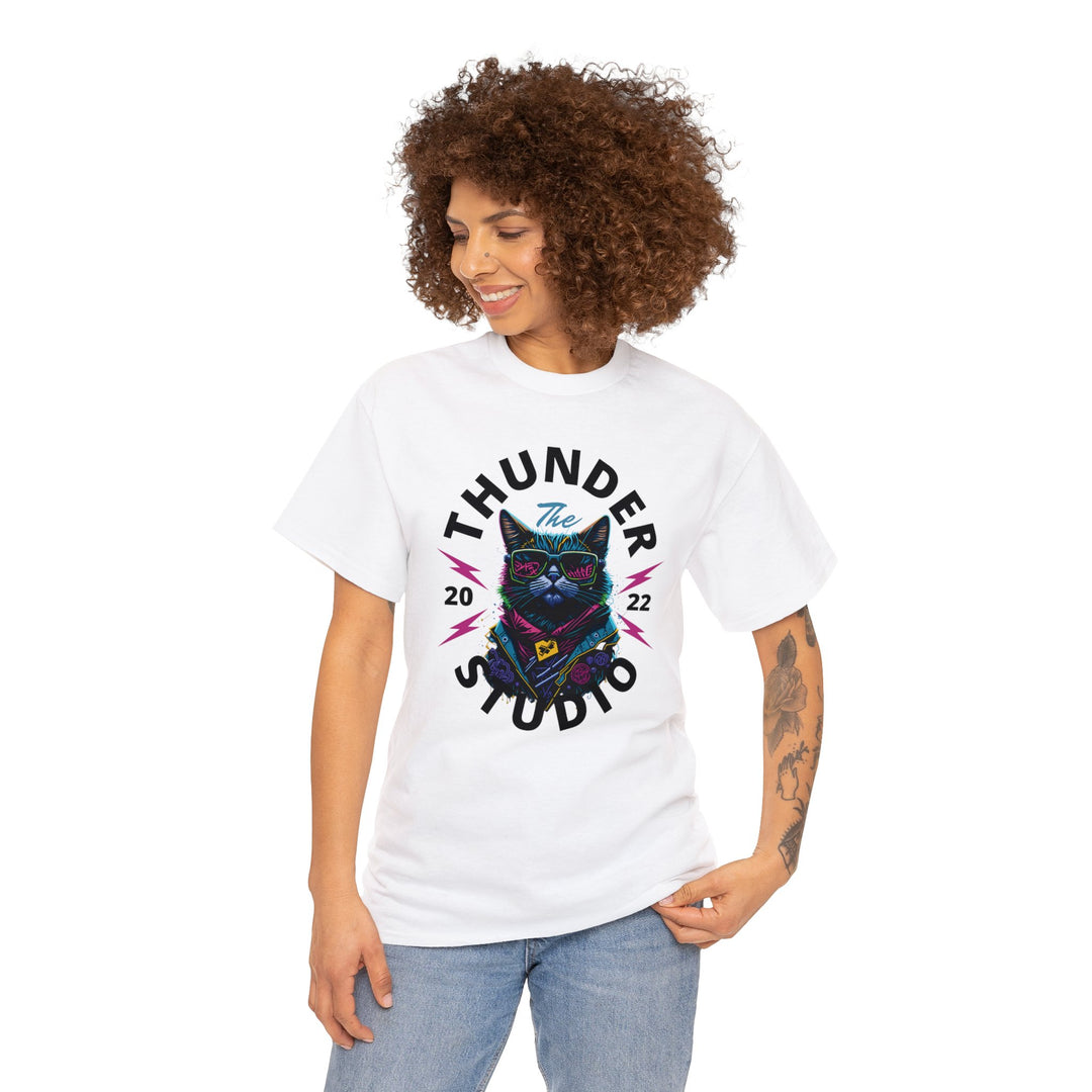 Thunder Studio Cat T-Shirt - DJ Cat Vibe