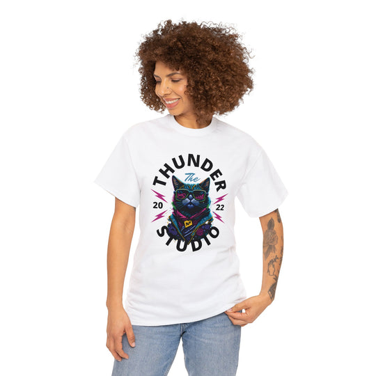 Thunder Studio Cat T-Shirt - DJ Cat Vibe