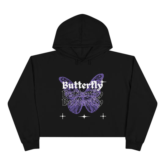 Butterfly Crop Hoodie - Wave Fusions