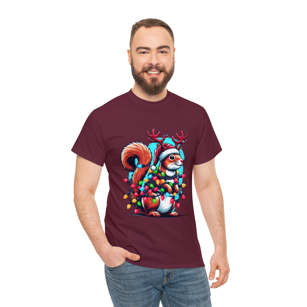 Christmas Squirrel Unisex T Shirt - Wave Fusions