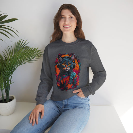 Rhythm and Purr Cat Sweatshirt - Tune In Style