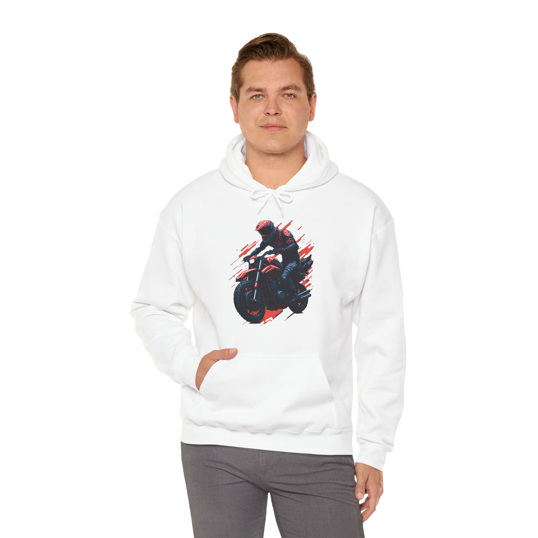 Biker Unisex Hooded Sweatshirt - Wave Fusions