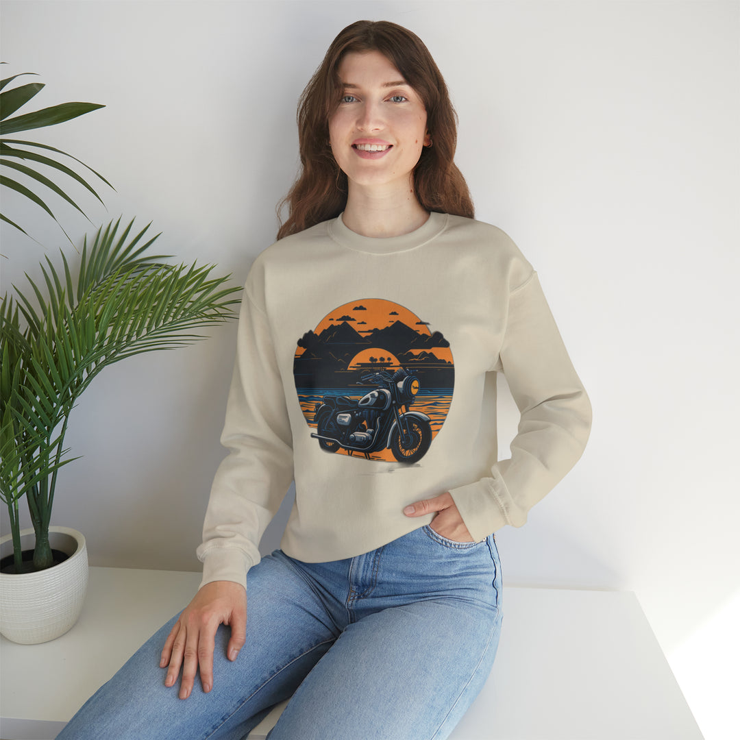 Vintage Bike Unisex Heavy Blend™ Crewneck Sweatshirt - Wave Fusions