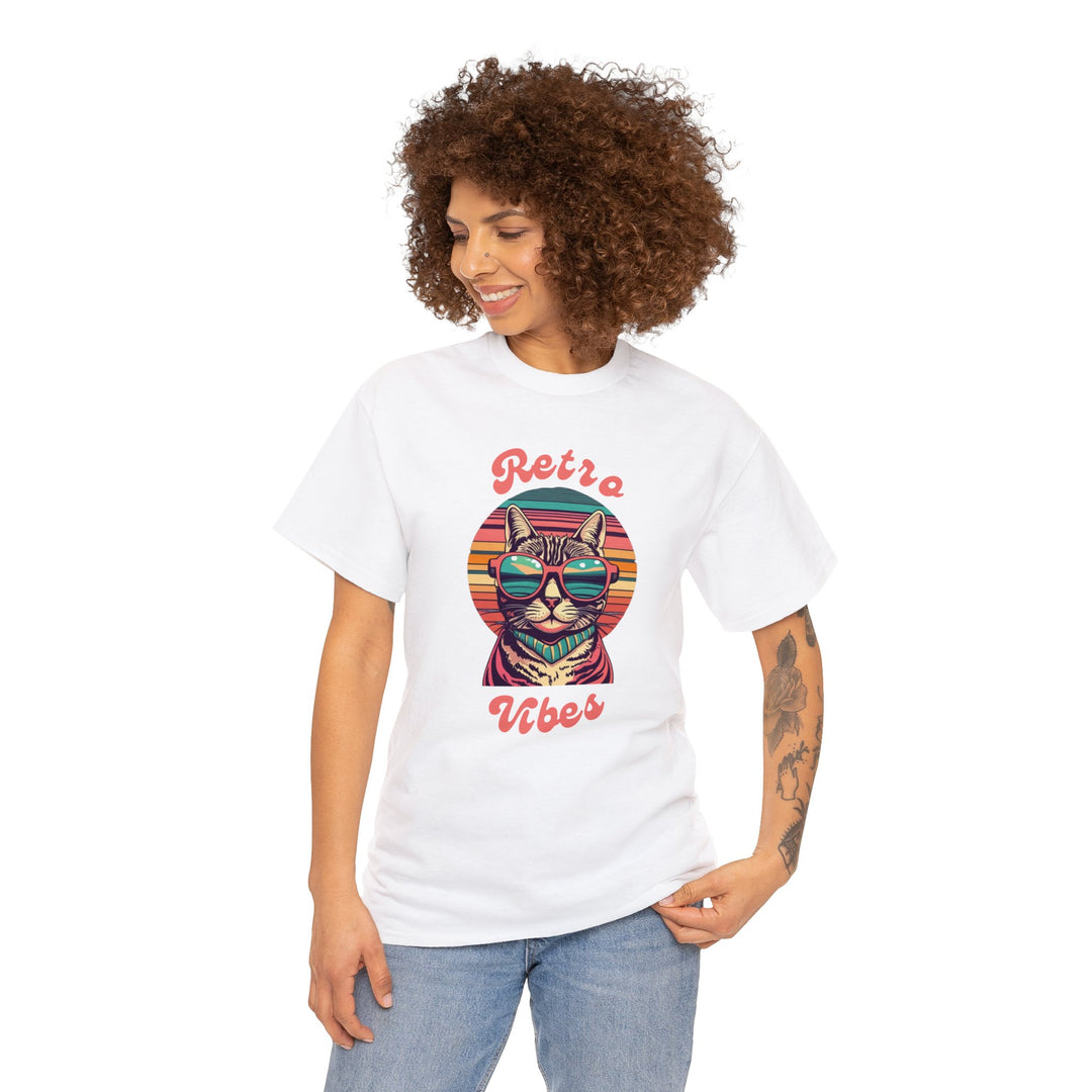 Cool Cat Retro Vibes T-Shirt  - Retro Radiance Edition