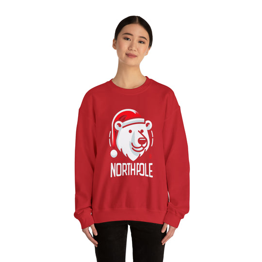 North Pole Bear Christmas Unisex Sweatshirt - Wave Fusions