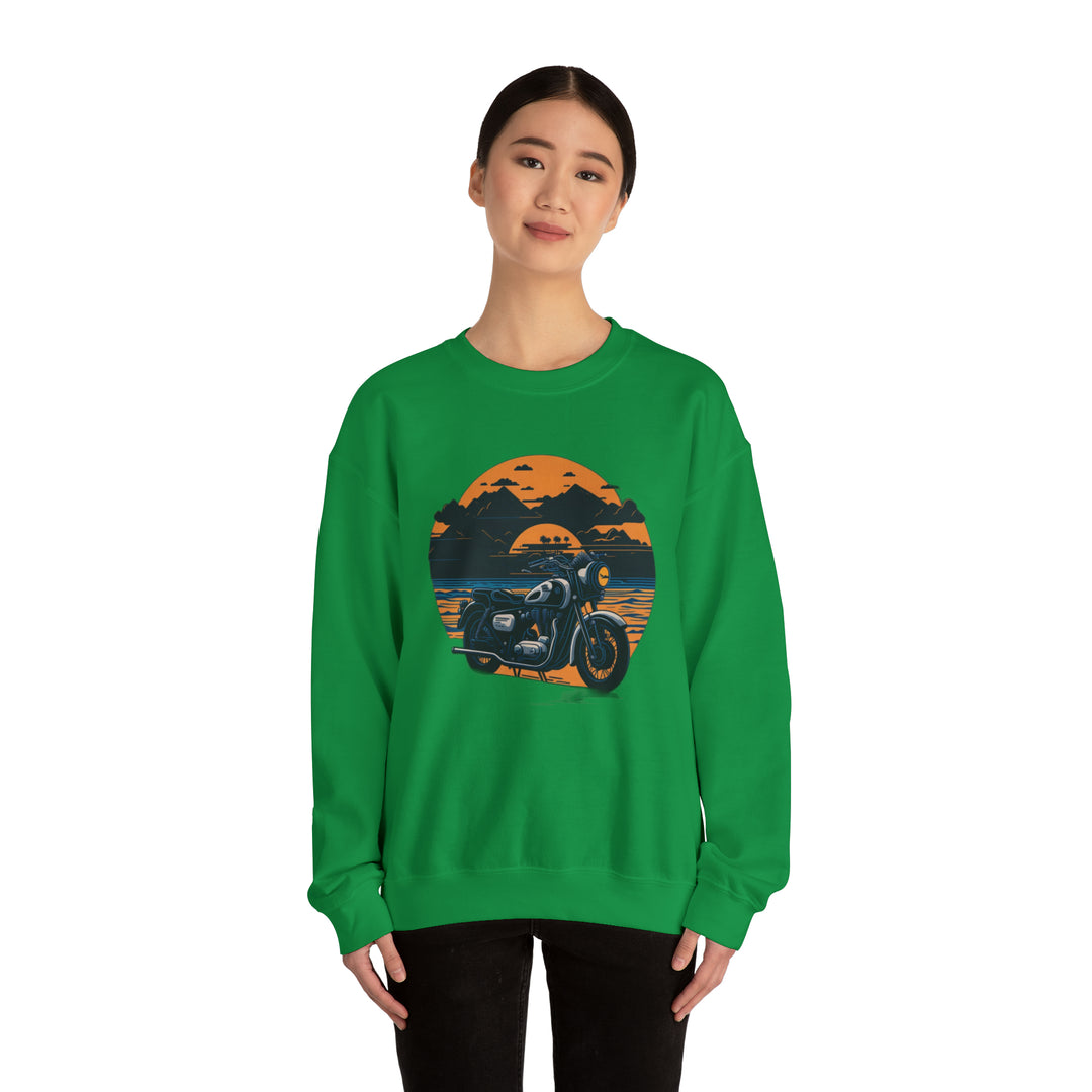 Vintage Bike Unisex Heavy Blend™ Crewneck Sweatshirt - Wave Fusions