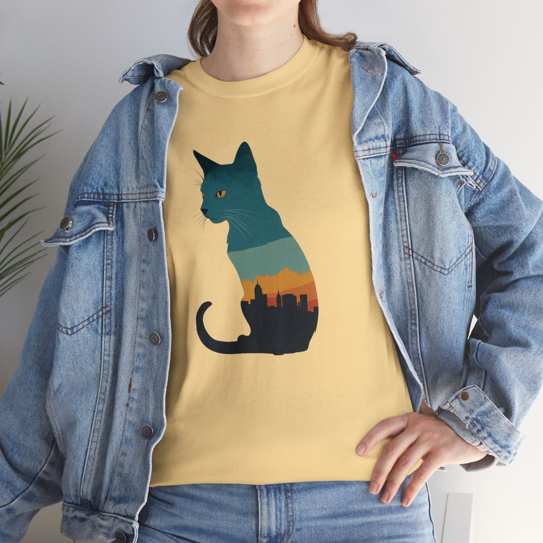 Cityscape Cat Hoodie T-shirt - Metropolitan Purr Line