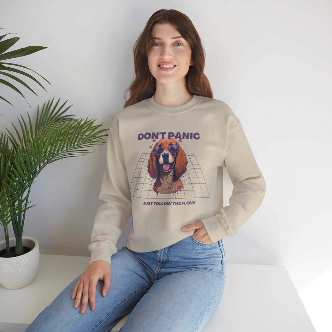 Don't Panic Just Follow The Flow Dog Sweatshirt - Chill Wear