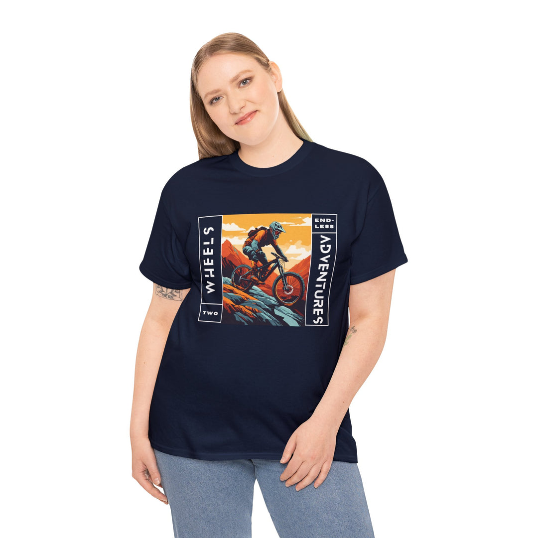 Two Wheels, Endless Adventure Unisex T Shirt - Wave Fusions