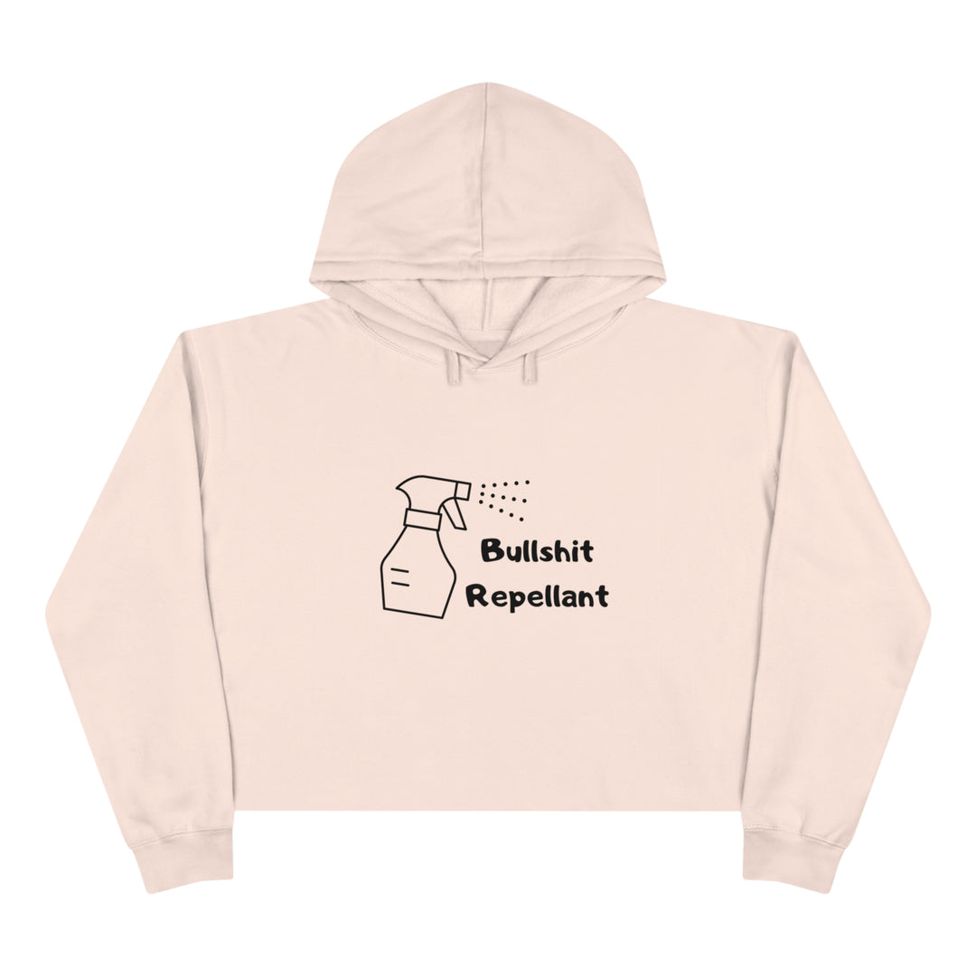 Bullshit Repellant Crop Hoodie - Wave Fusions