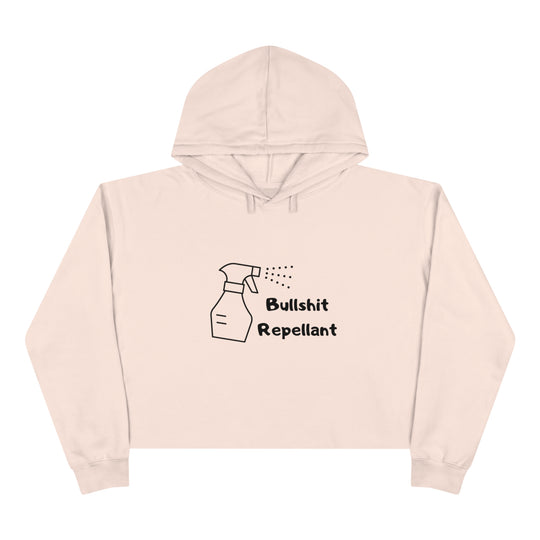 Bullshit Repellant Crop Hoodie - Wave Fusions