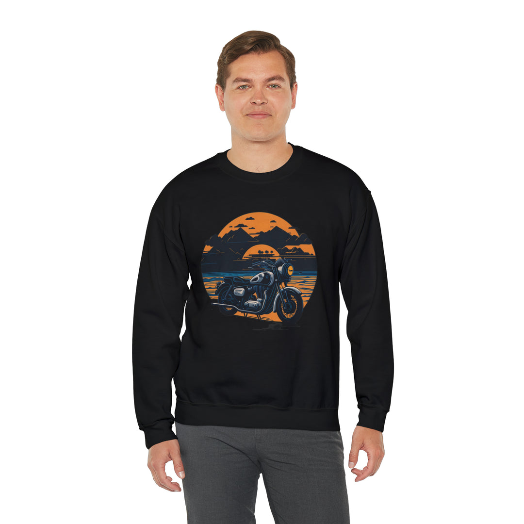 Vintage Bike Unisex Heavy Blend™ Crewneck Sweatshirt - Wave Fusions