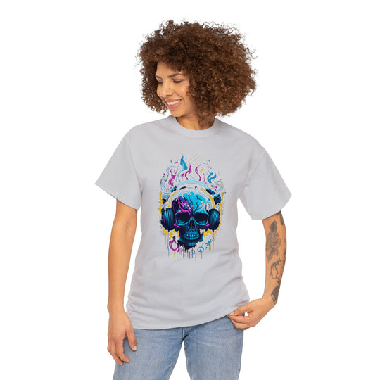 Rocking Skull Unisex Heavy Cotton Tee - Wave Fusions