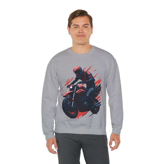 Biker Unisex Heavy Blend Crewneck Sweatshirt