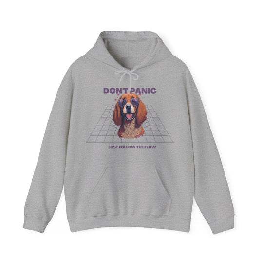 Don't Panic Just Follow The Flow Dog  Hoodie - Chill Wear