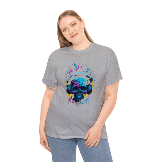 Rocking Skull Unisex Heavy Cotton Tee - Wave Fusions