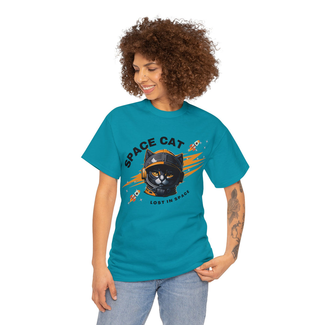 Space Cat Astronaut T-Shirt - Lost In Space