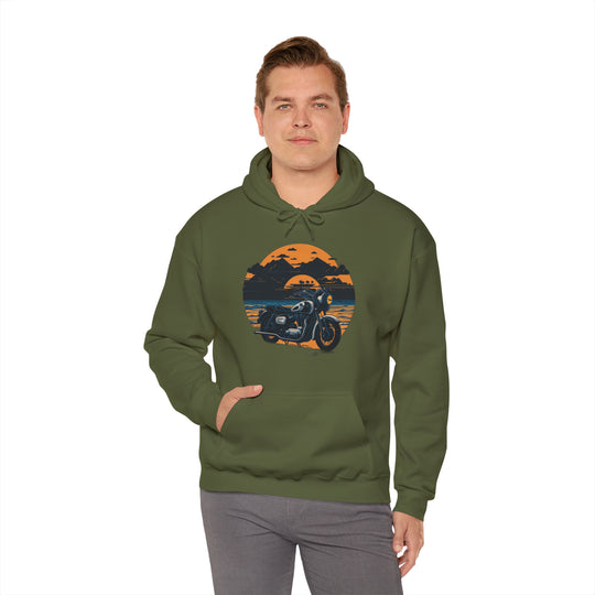 Vintage Bike Unisex Heavy Blend™ Hooded Sweatshirt - Wave Fusions