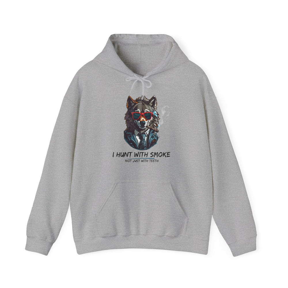 Cool Wolf Legend Hoodie - I Hunt With Smoke Not Just With Teeth