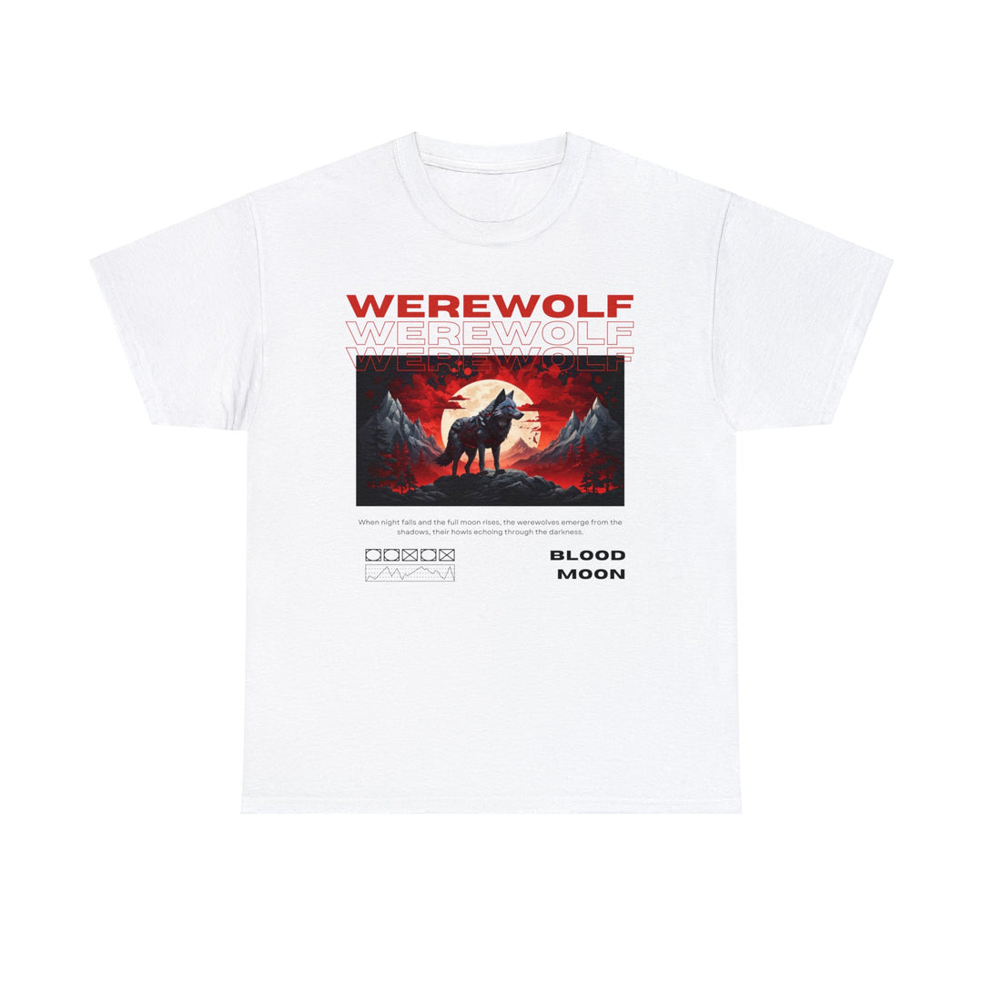 Blood Moon Werewolf T-Shirt - Moonlit Mountain Lore