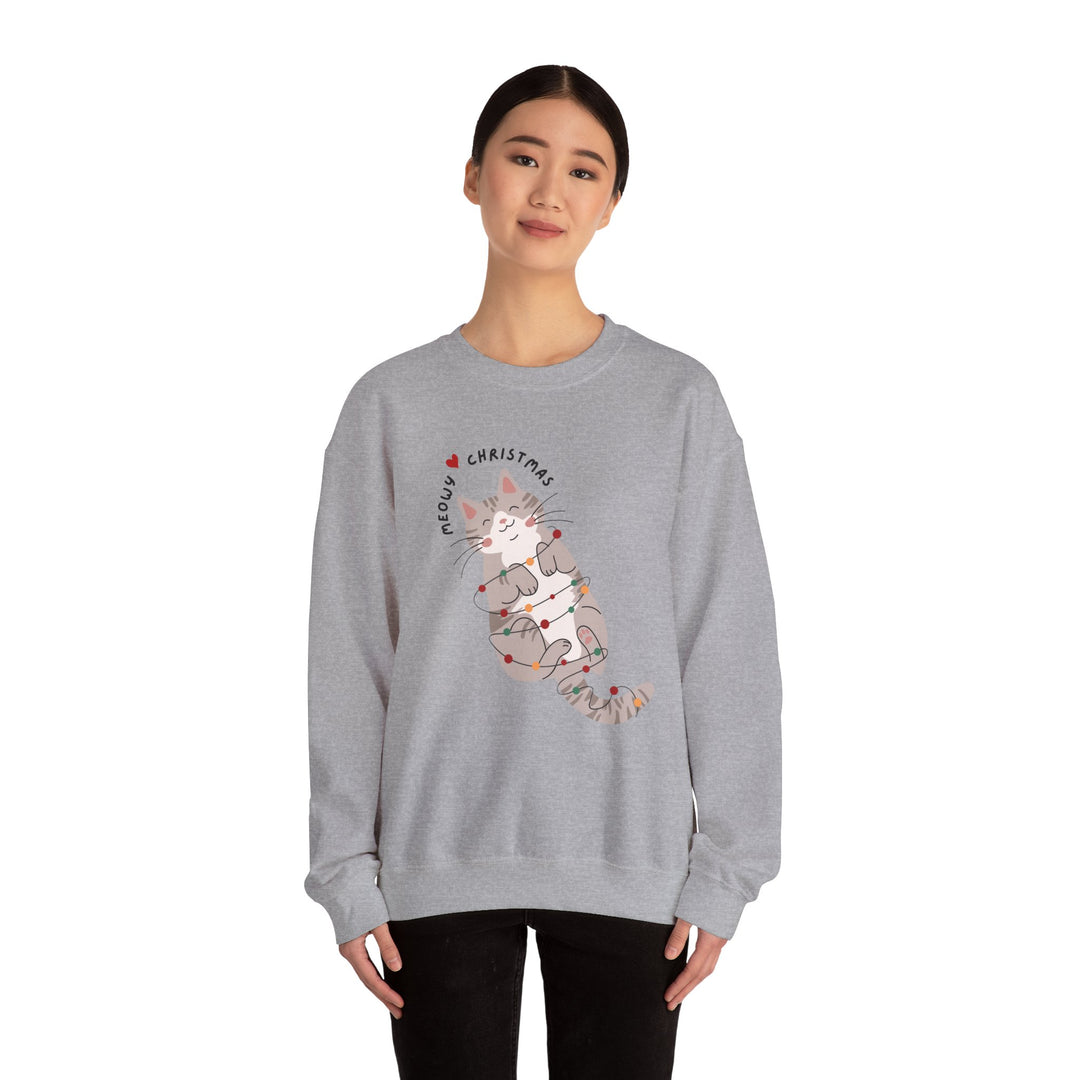 Meowy Christmas Unisex Sweatshirt - Wave Fusions